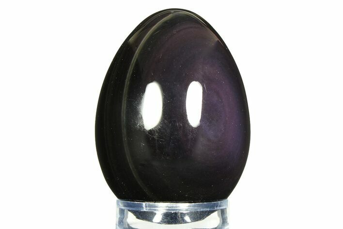 Polished Rainbow Obsidian Egg - Mexico #308721